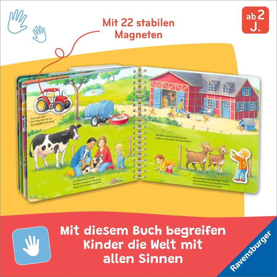 Mein großes Magnetbuch - Was gehört wohin? Auf dem Bauernhof
