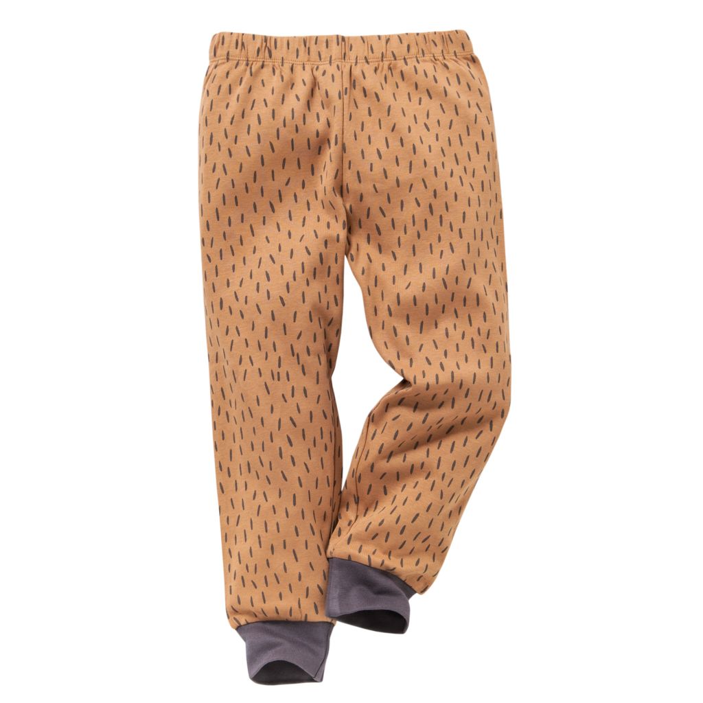 Pyjama GOTS braun AOP Fell 98