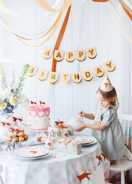 Girlande Pferde "Happy Birthday" - Party Deco