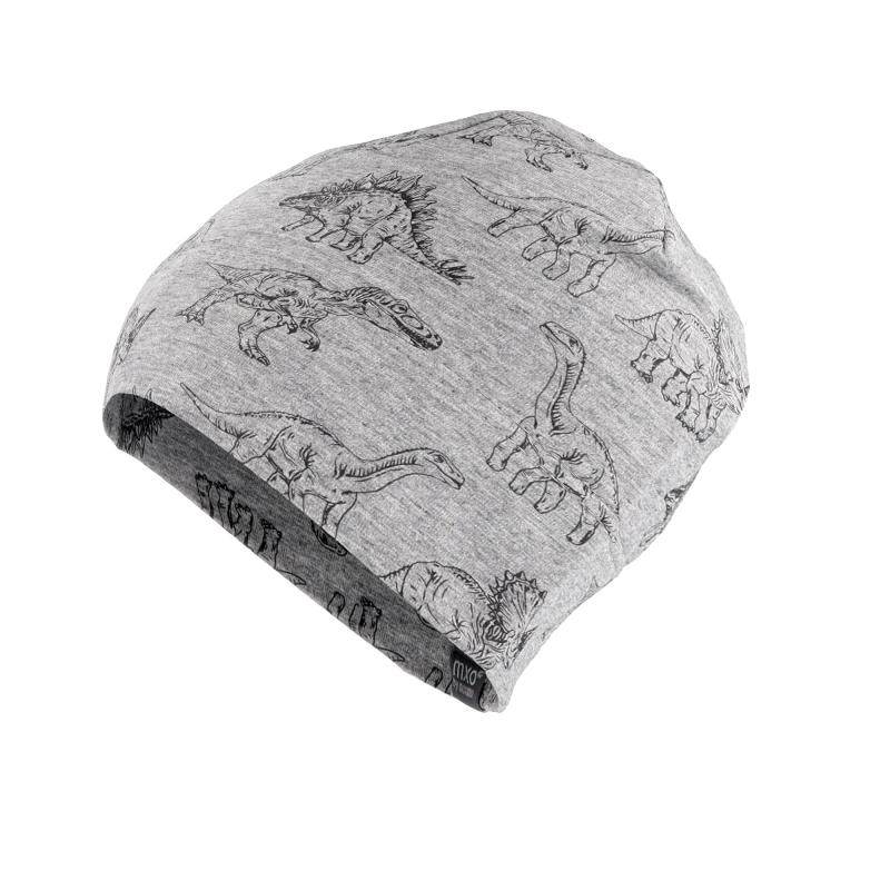 Maximo Kids-Beanie grau Dino Gr. 49