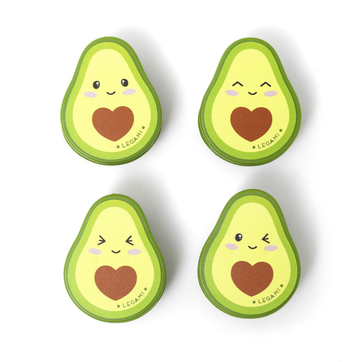 Set mit 4 Verschluss-Clips Avocado - Legami