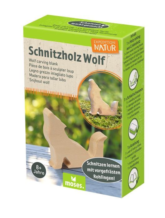 Expedition Natur Schnitzen leicht gemacht - Waldtiere schnitzen (verschiedene Designs, 1 Stück)