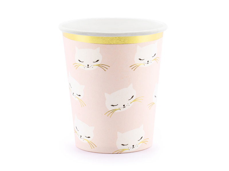 Pappbecher Katzen (6 Stk.) - Party Deco