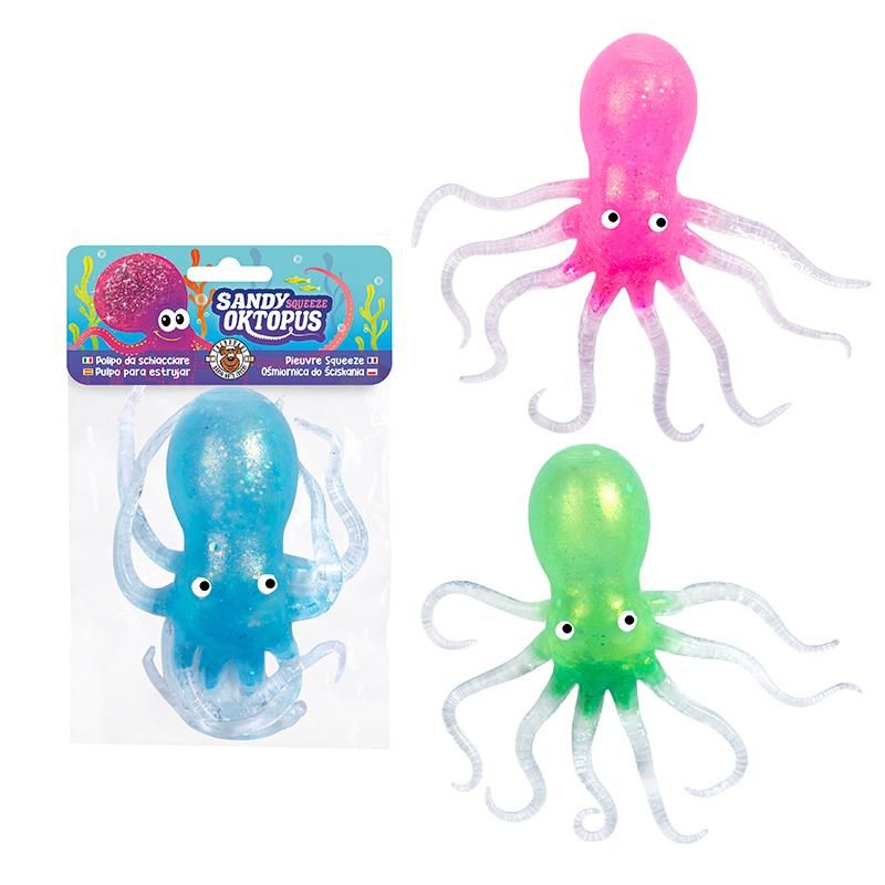 Squeezy-Glitzer Oktopus (verschiedene Designs, 1 Stück)