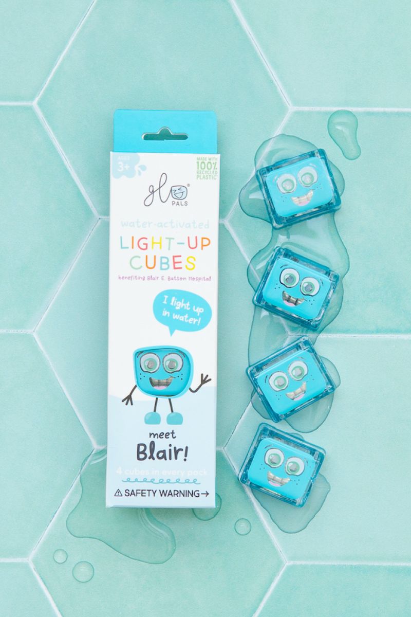 Glo Pals Leuchtende Badewürfel blau (4er Set)