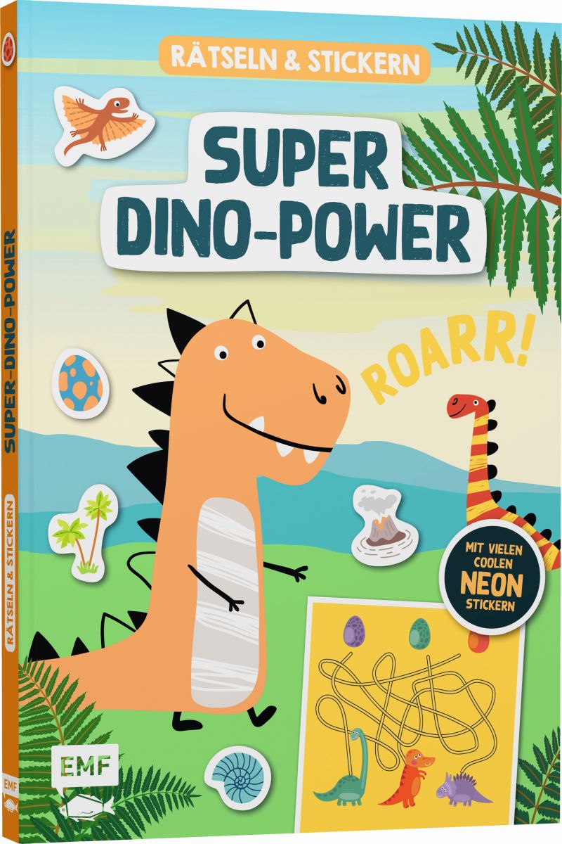Super Dino-Power Rätseln & Stickern