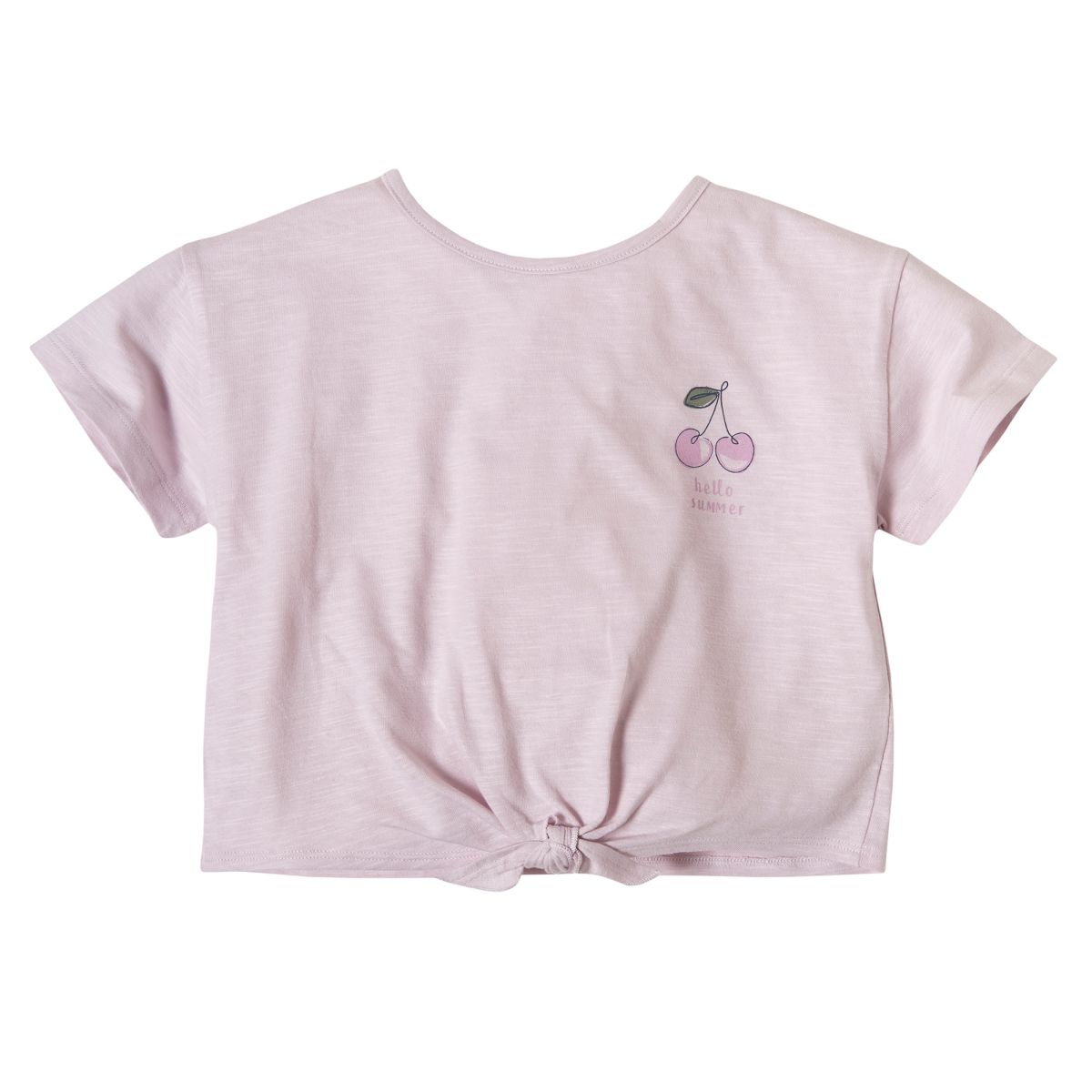 Kurzarm-Shirt Kirsche GOTS - 110-116
