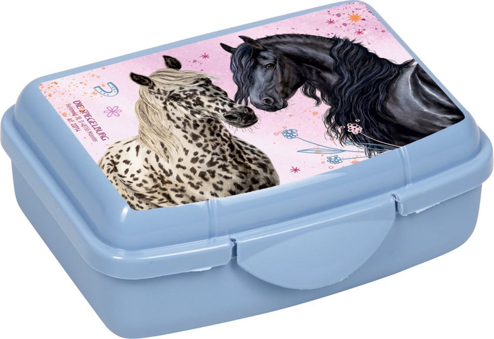 Mini-Snackbox Pferdefreunde, hellblau