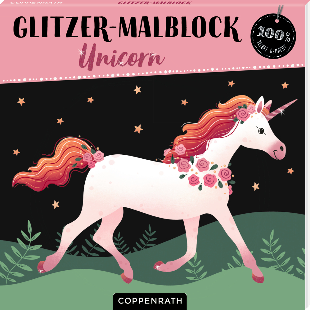 Glitzer-Malblock - Unicorn  6+ (100% selbst gemacht)