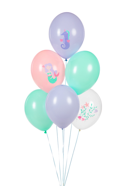 Luftballons Meerjungfrau - Meereswelt (6 Stk.) - Party Deco