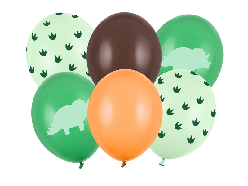 Luftballons Dinosaurier (6 Stk.) - Party Deco