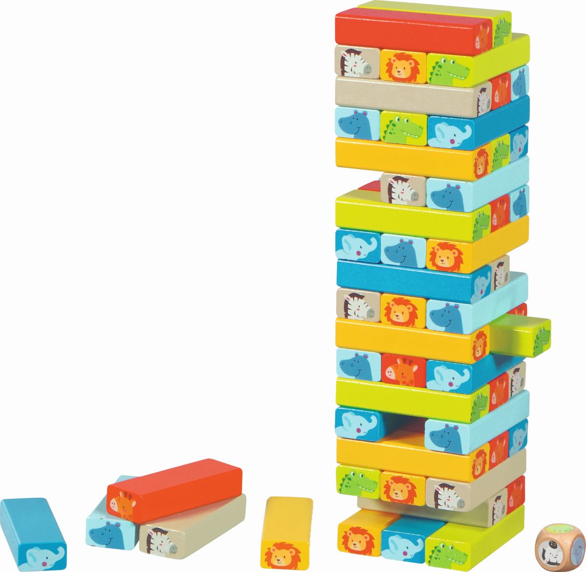 Geschicklichkeitsspiel Wackelturm mit Tiermotiven - Goki