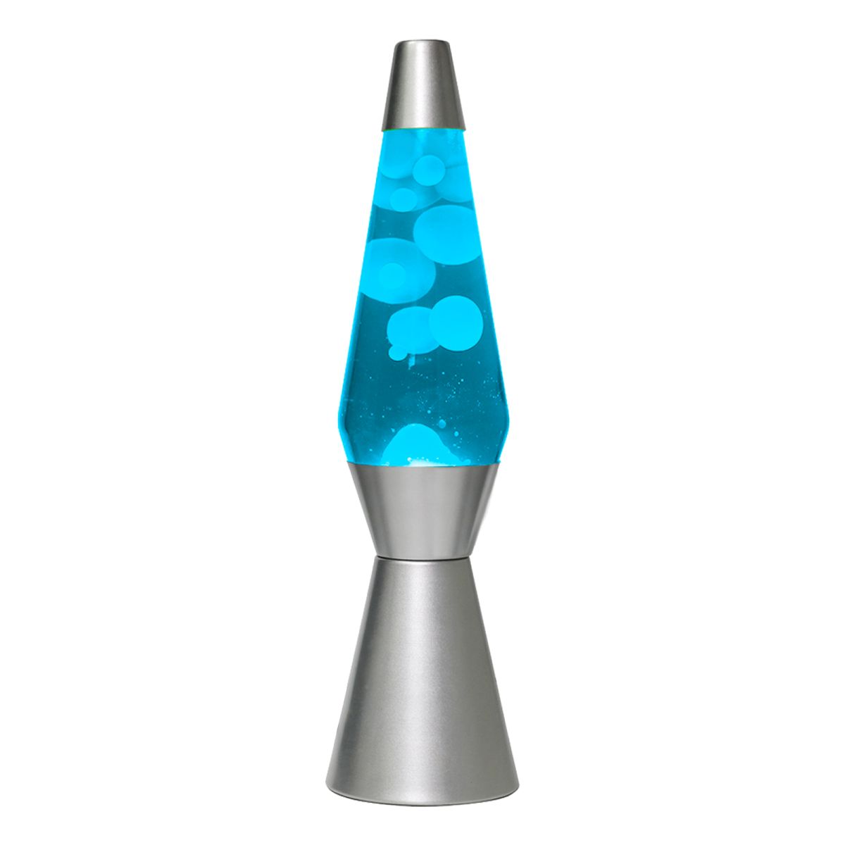 iTotal - Lavalampe silber Spaceship blau-weiß