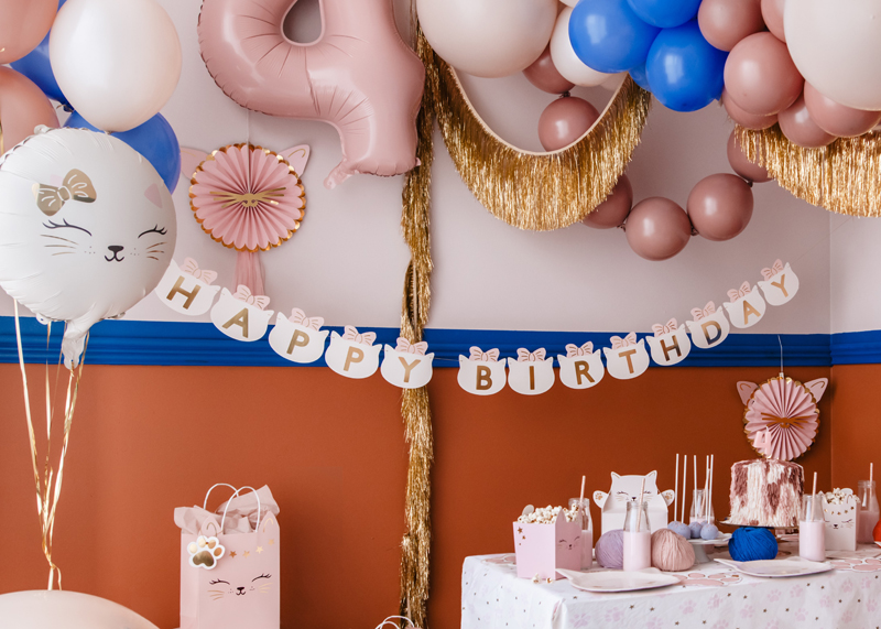 Folienballon Katze, rund 45cm - Party Deco