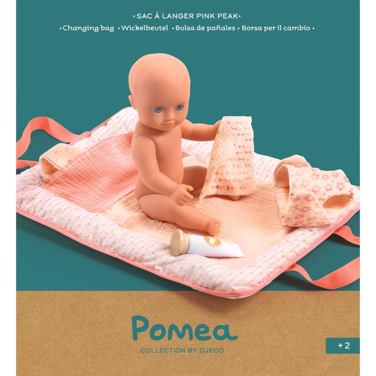 Pomea Puppen Wickeltasche Pink Peak - Djeco
