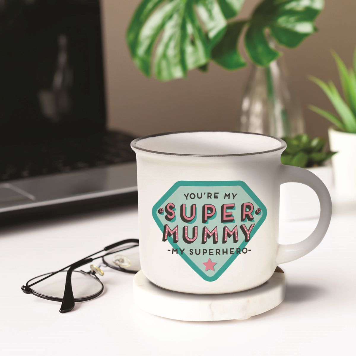 Porzellantasse 350ml - Super Mummy - Cup-Puccino - Legami