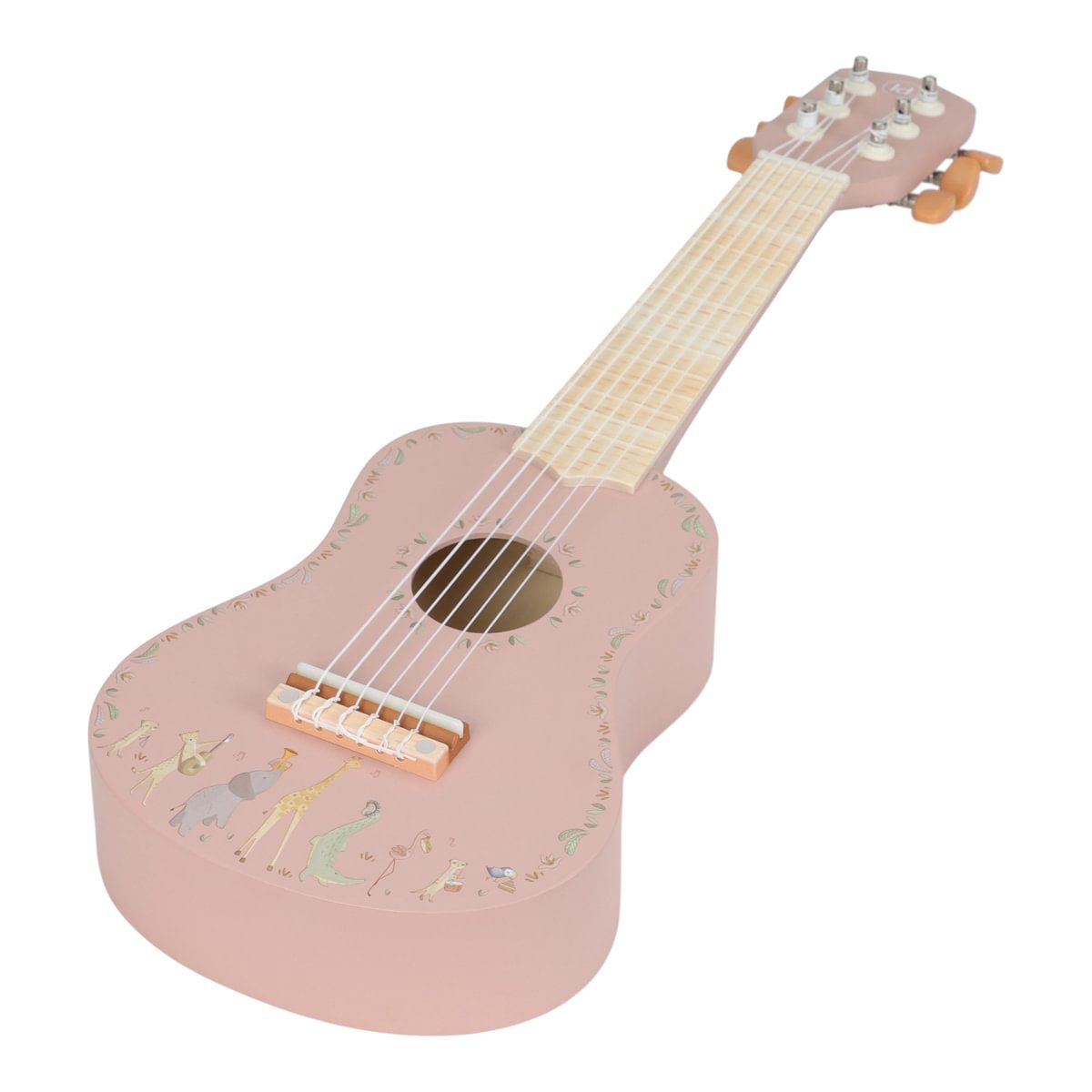 Holzgitarre rosa Safari Friends - Little Dutch