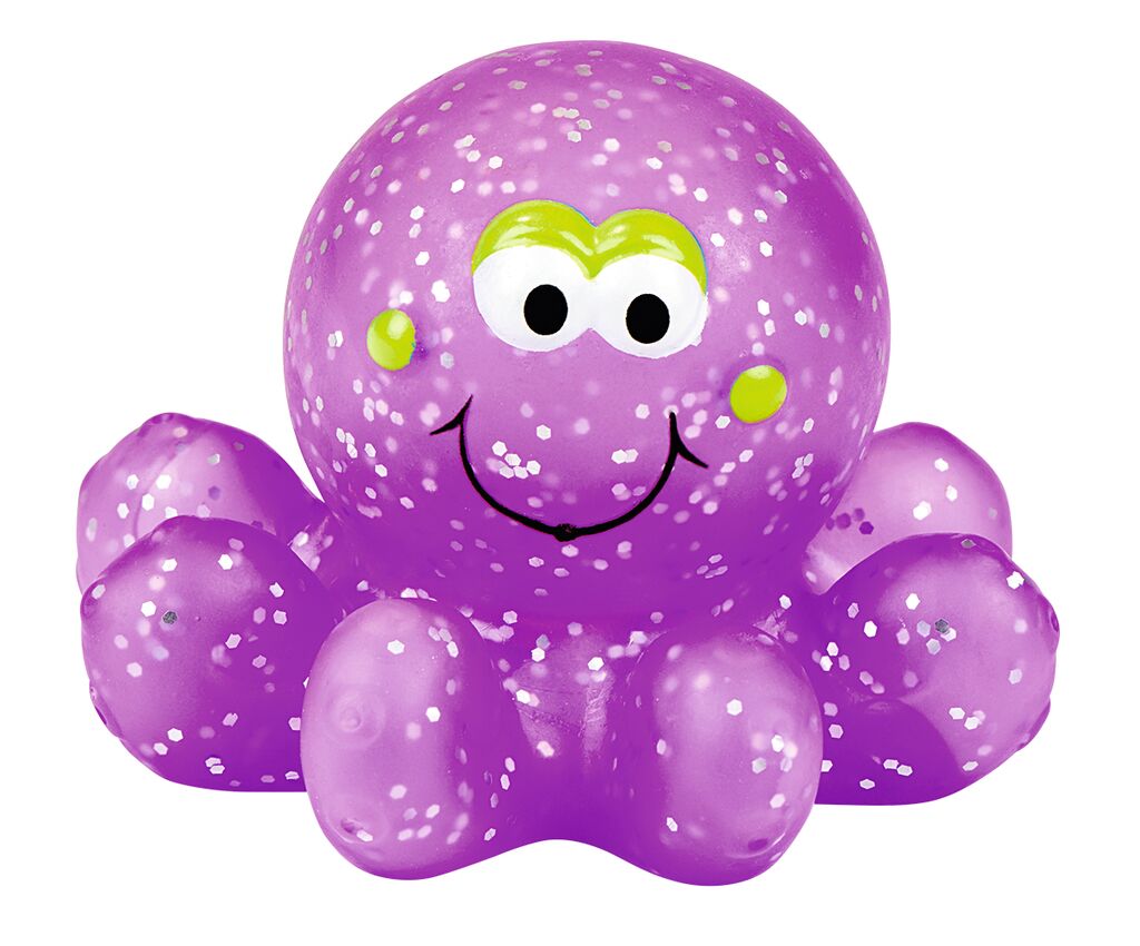 Leuchtende Glitzerkraken für die Badewanne (1 Stück, verschiedene Designs)