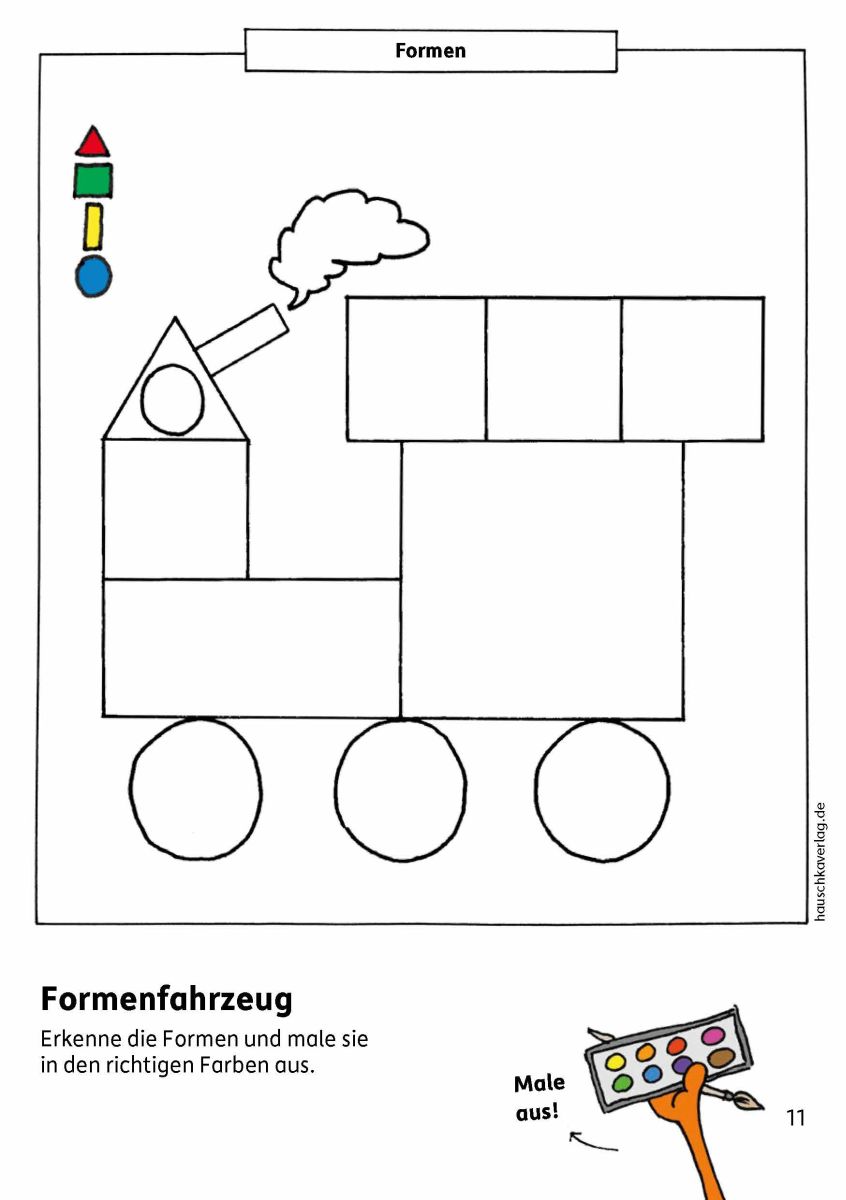 Kindergartenblock - Formen, Farben, Fehler finden - Hauschka Verlag 4+