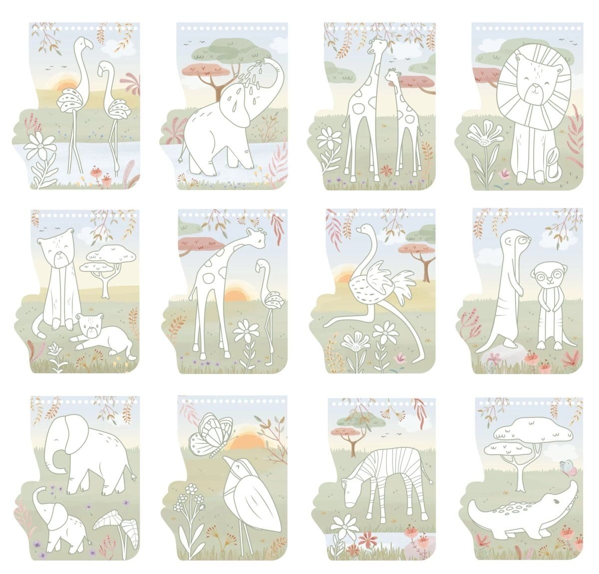 Malbuch Flamingo Safari Friends - Little Dutch