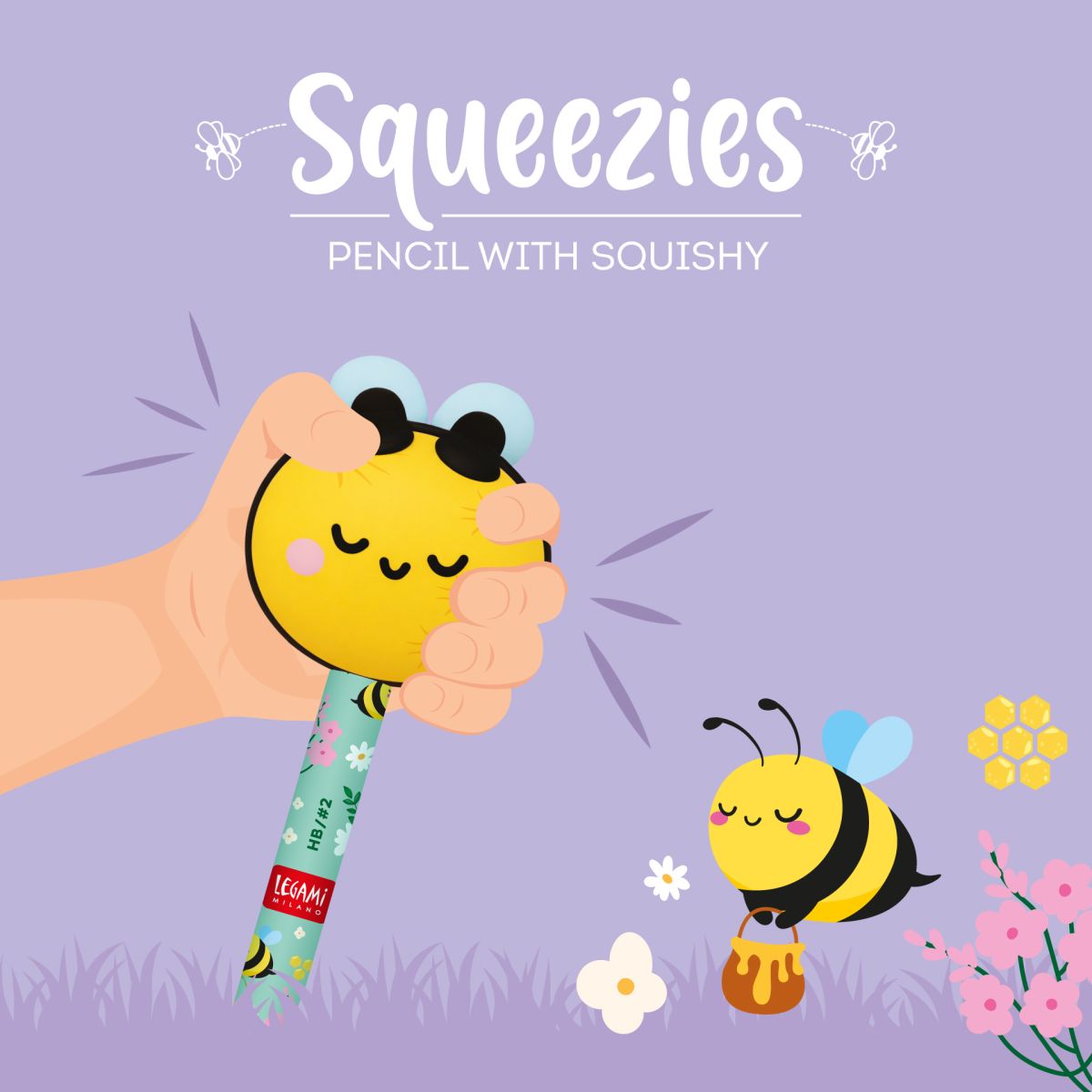 Squeezies Anti-Stress-Bleistift Biene - Legami