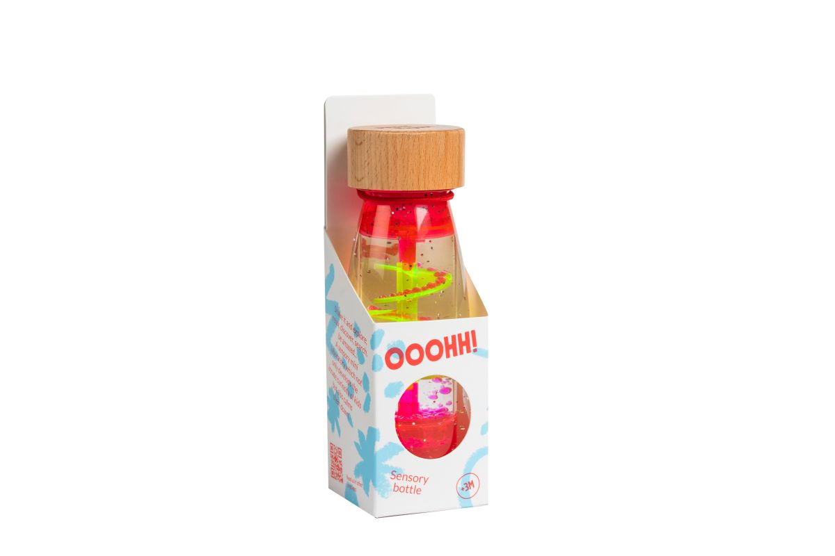 Sensorikflasche "Move" Spirale pink - Petit Boum