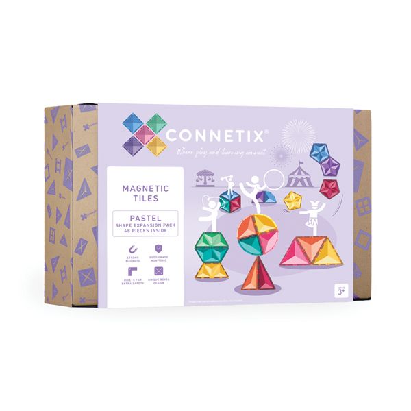 CONNETIX PASTEL Shape Expansion Magnetbausteine 48-teilig