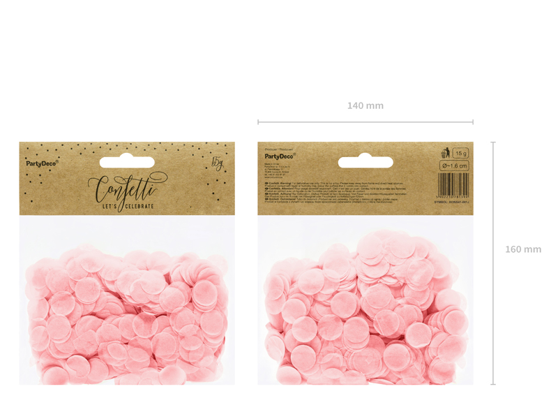 Konfetti hellrosa (15g) - Party Deco