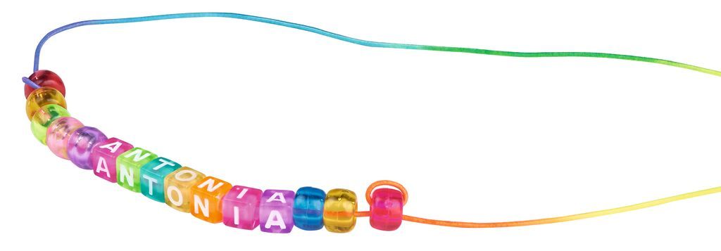 Transparente Buchstabenperlen (Set mit über 200 Perlen)