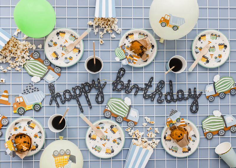 Pappteller Baustelle (6 Stk.) - Party Deco