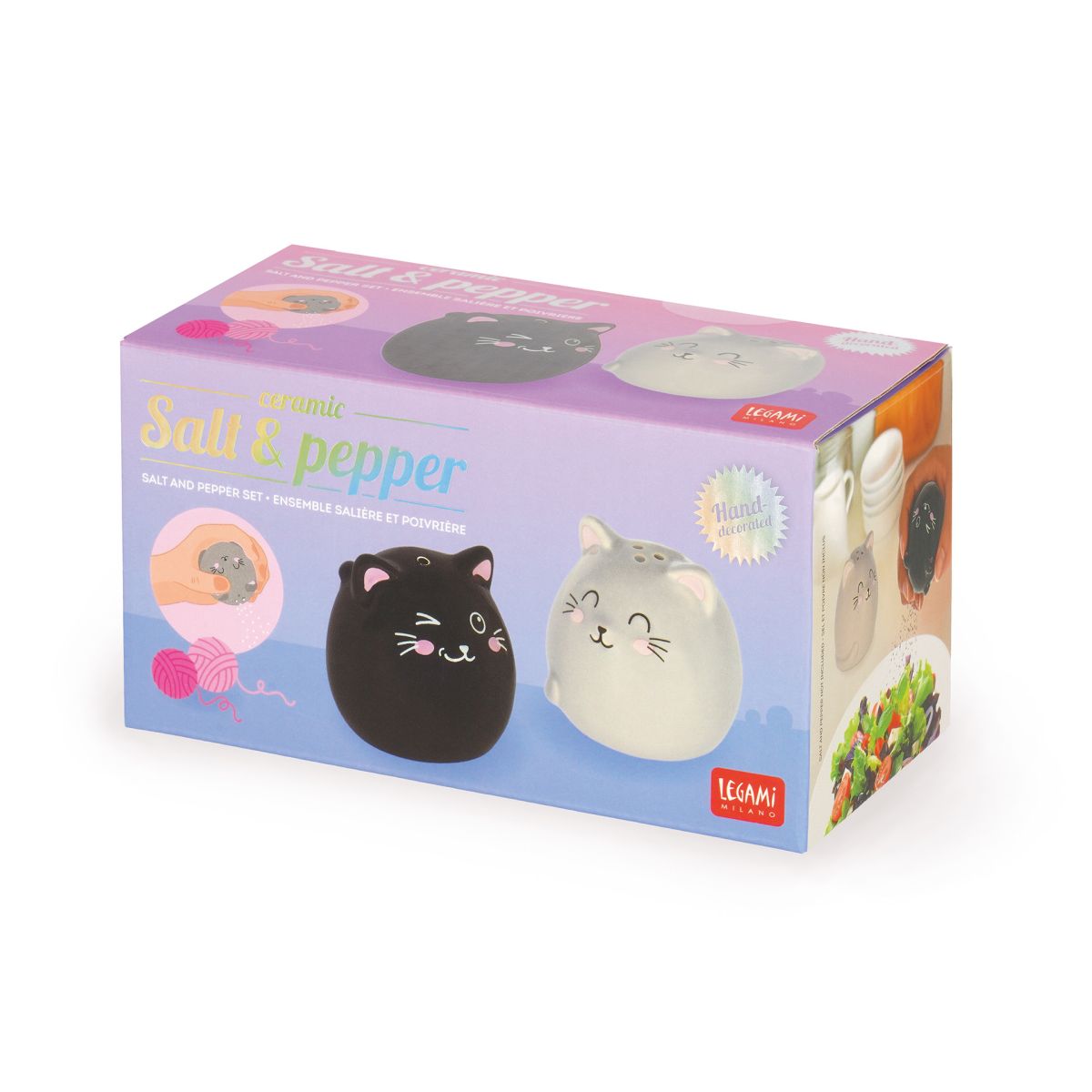Salz- und Pfefferset aus Keramik Kitty - Legami