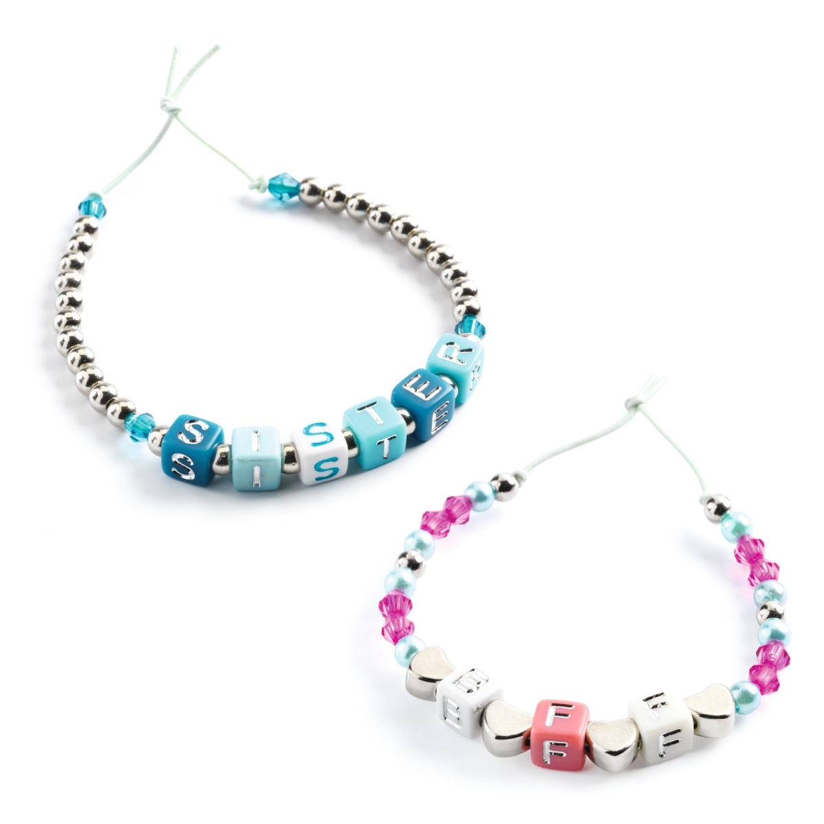 Schmuck basteln: Buchstaben Silber - Djeco