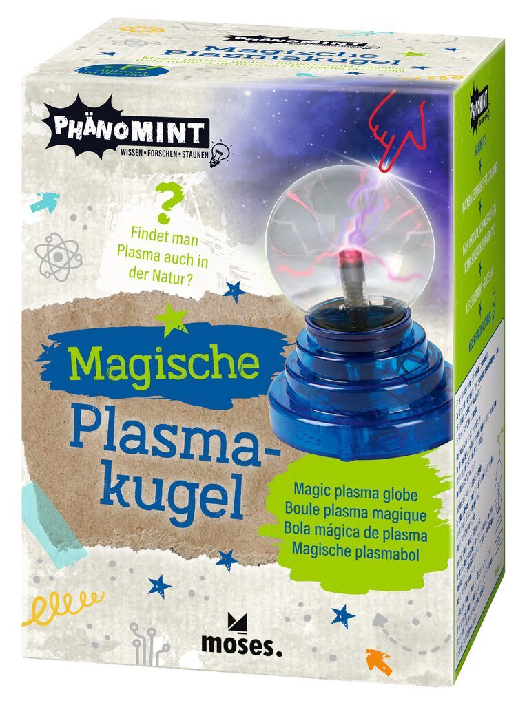 PhänoMINT Magische Plasmakugel (verschiedene Designs, 1 Stück)
