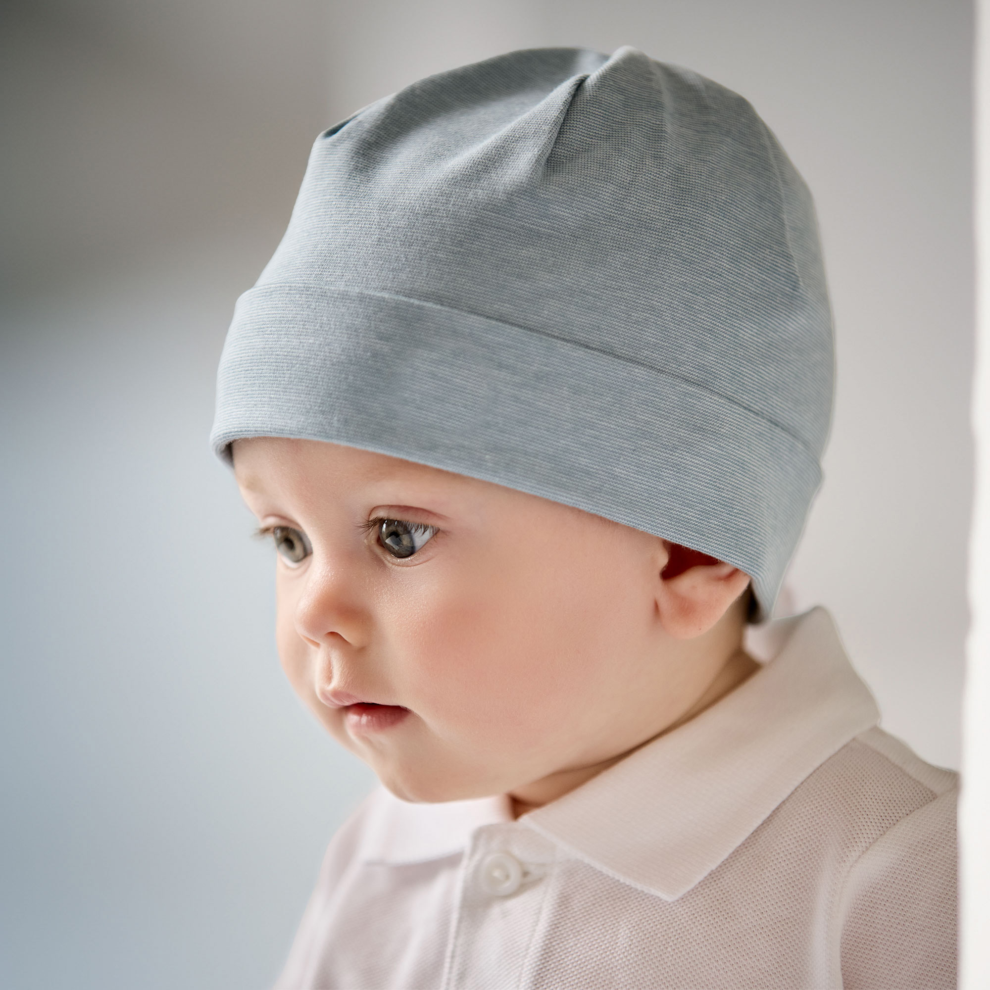 Maximo Baby-Beanie stoneblue Gr. 45