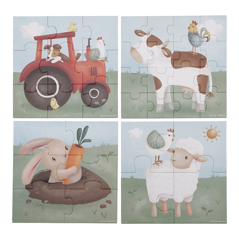 4 in 1 Puzzle-Set Little Farm - Little Dutch
