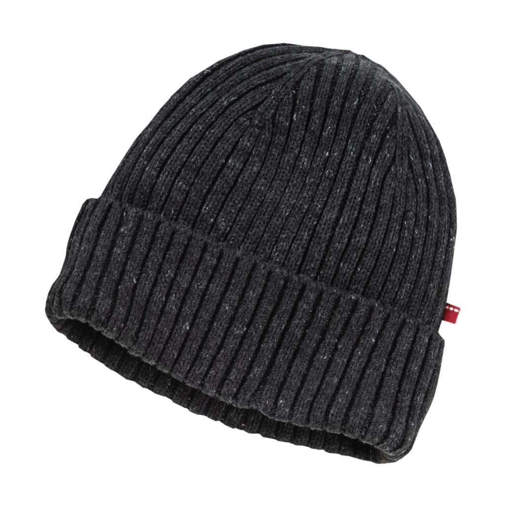 Strick-Mütze GOTS anthrazit mélange 45-47