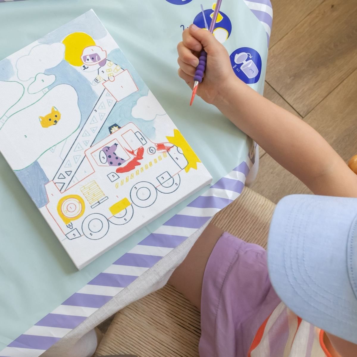 Malen nach Zahlen Set Kids "Feuerwehr" - La Petite Épicerie