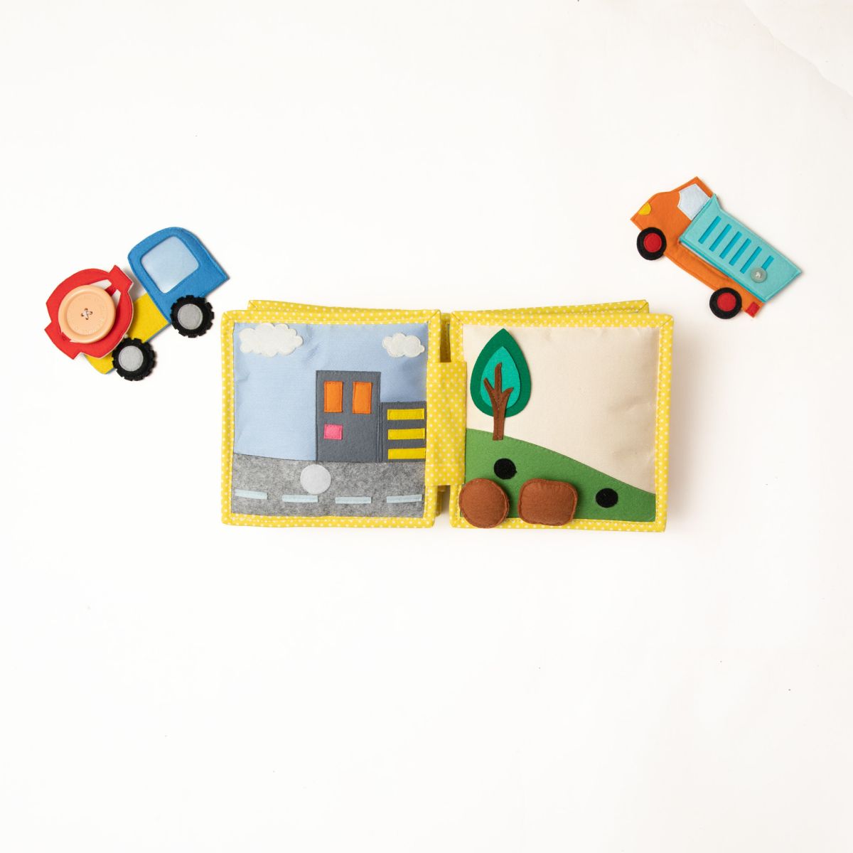 Mini Quiet Book Mein erster Bagger (ab 18 Monate)- Jolly Designs