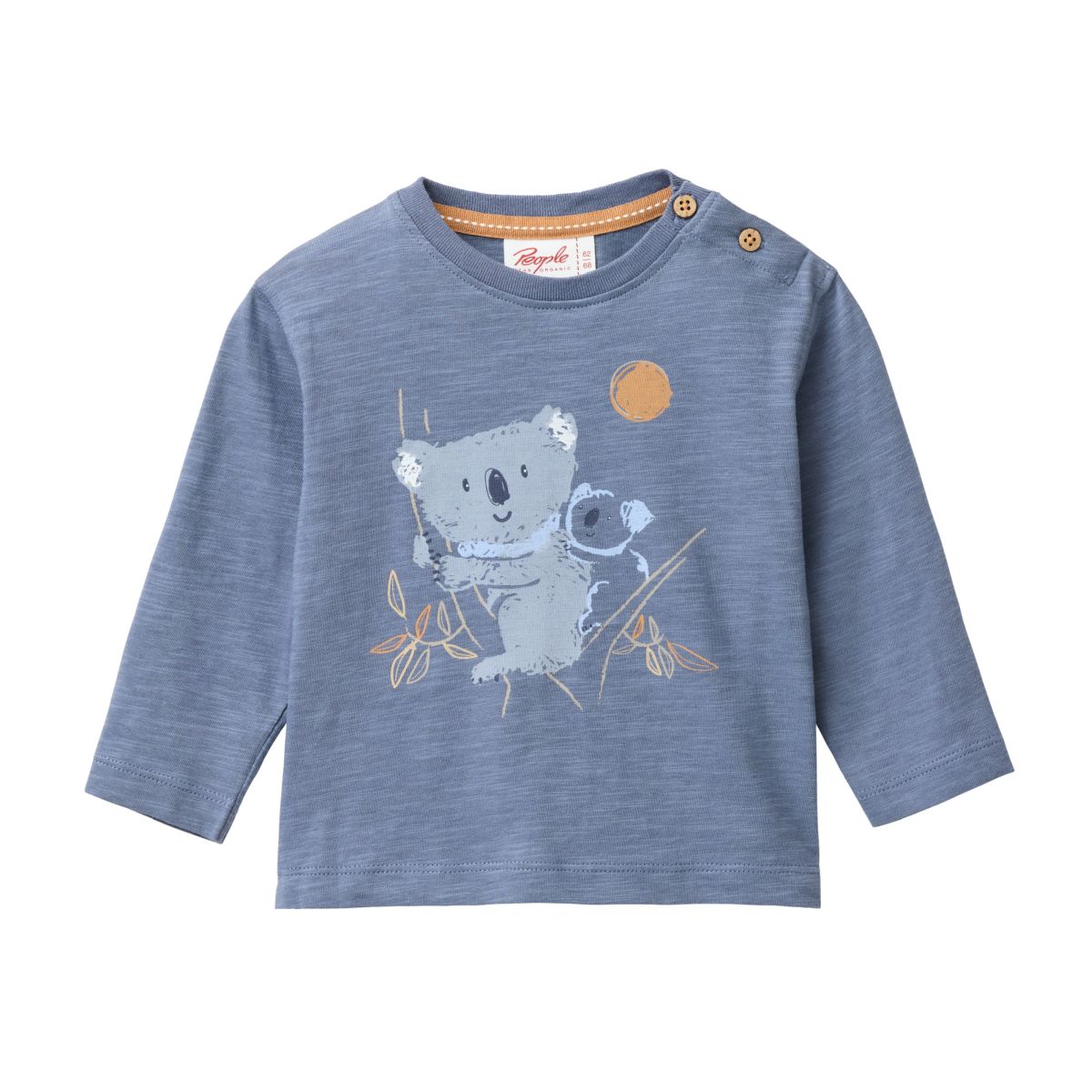 Langarm-Shirt blau Koala - 74-80