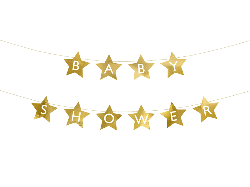 Girlande "Baby Shower" gold - Party Deco