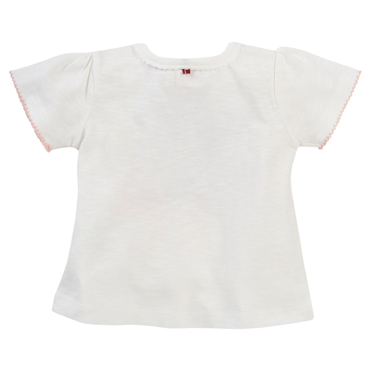 Kurzarm-Shirt GOTS weiß 98/104 blühender Regenbogen