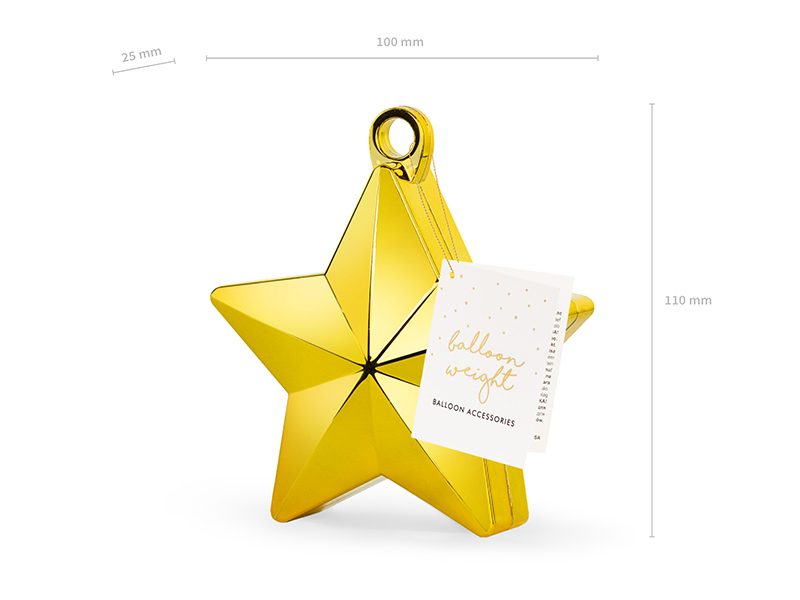 Ballongewicht Stern gold - Party Deco
