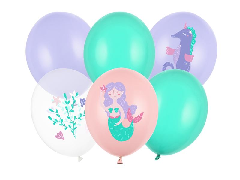 Luftballons Meerjungfrau - Meereswelt (6 Stk.) - Party Deco