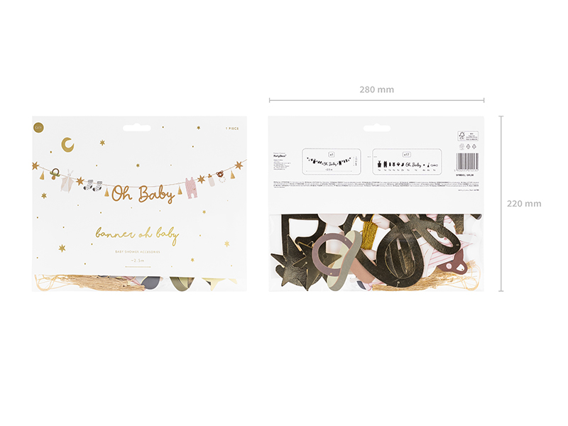 Girlande "Oh Baby" - Party Deco