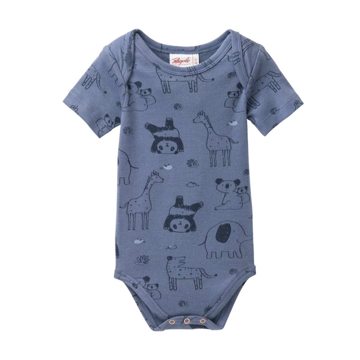Kurzarm Body blau Zoo - 86-92