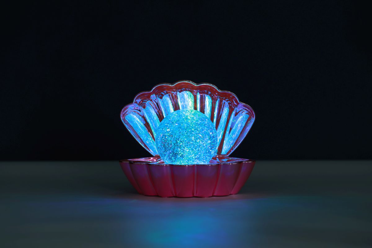 iTotal - Muschel-Lampe metallisches Rosa