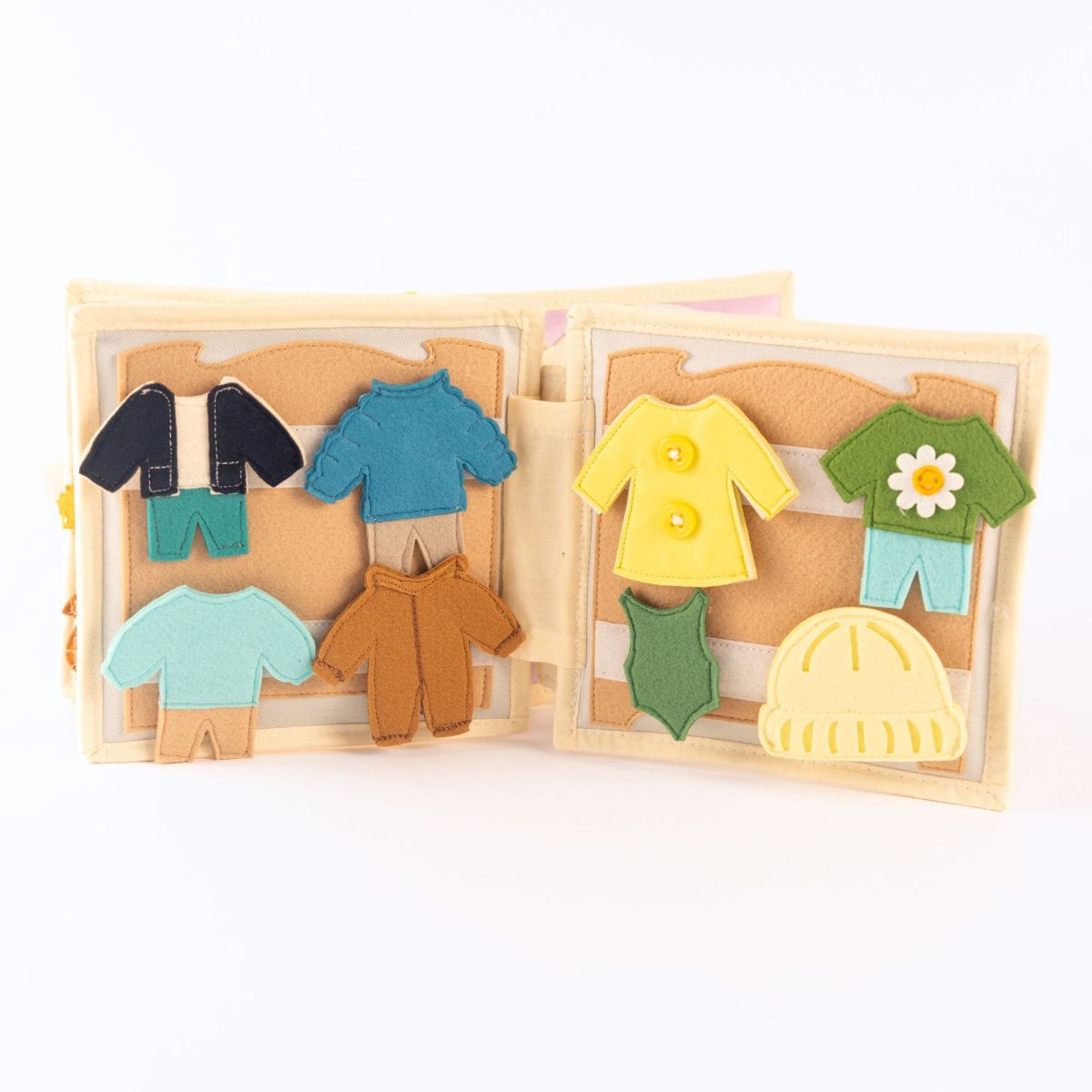 Mini Quiet Book Schneeflocke bis Sonnenschein – Was zieh ich an? (ab 2 Jahre) - Jolly Designs