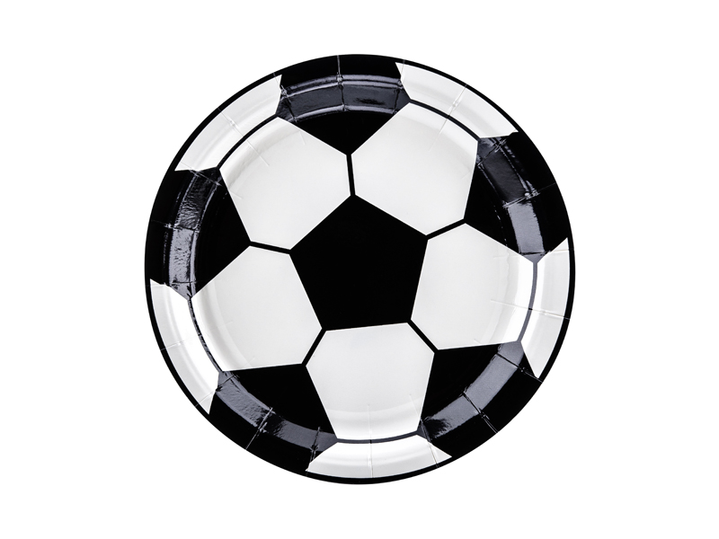 Pappteller Fußball (6 Stk.) - Party Deco