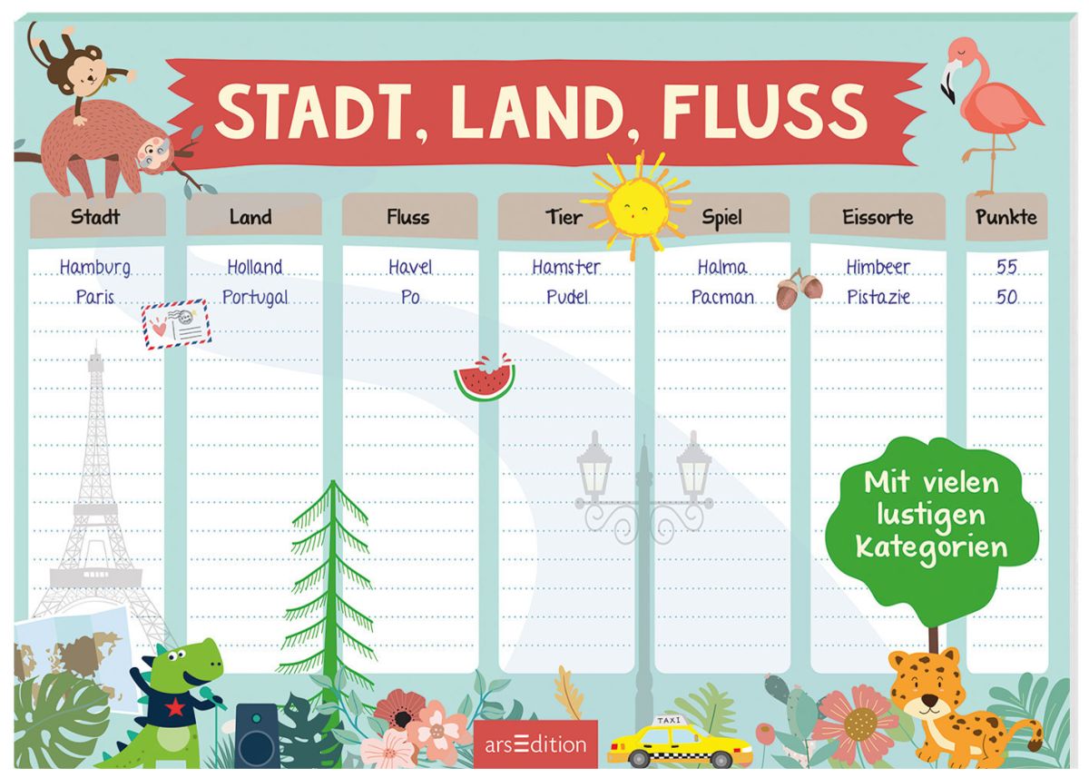 Stadt Land Fluss (Block mit 90 Vorlagen) 8+