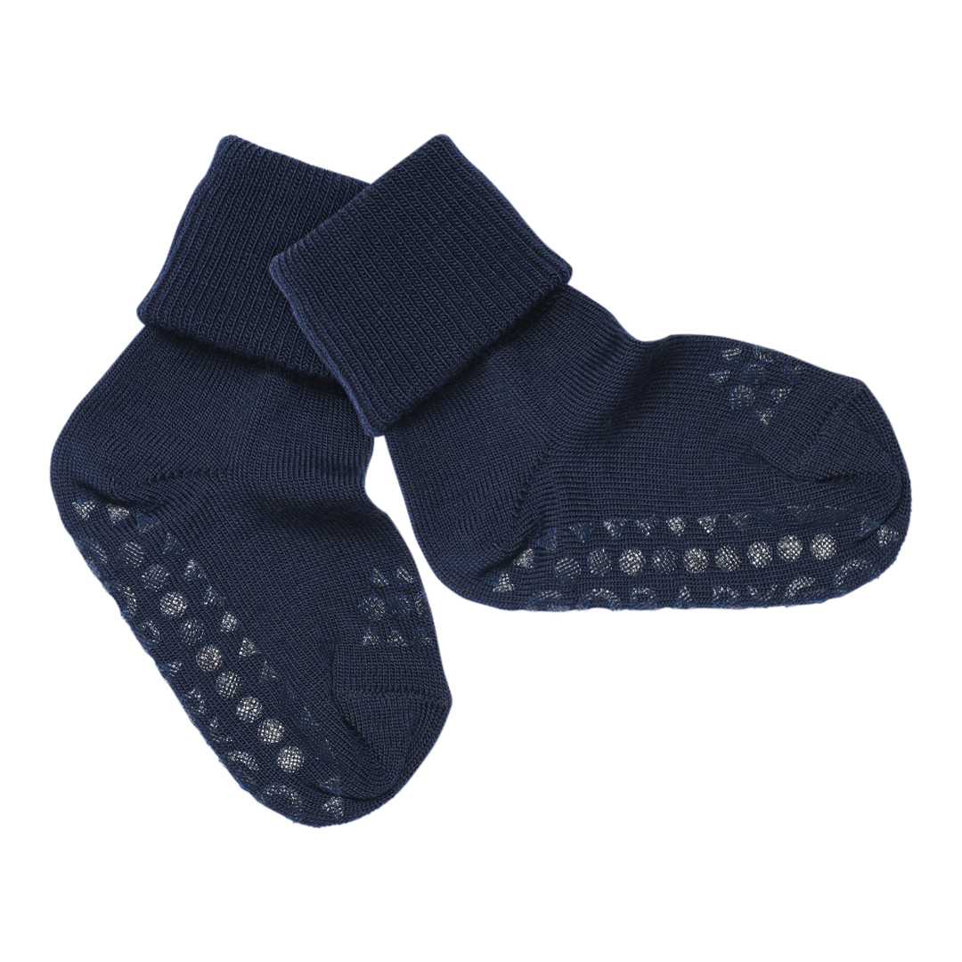 Anti-Rutsch-Socken Wolle blue Gr. 17-19 - GoBabyGo